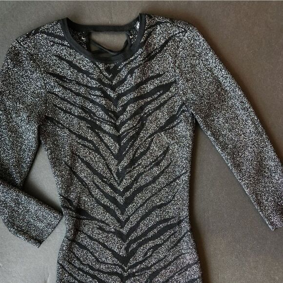 Express Tight Print sparkle dress - Picture 3 of 7